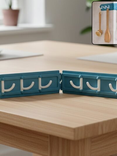 Foldable Rotating Wall-Mounted Hook Rack – Space-Saving Organizer