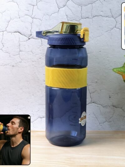 Sports Water Bottle 1400ml – Leakproof Flip Lock Lid with Straw