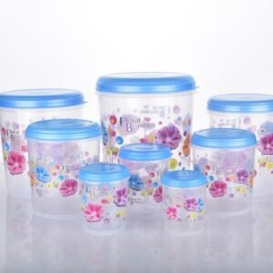 Air Tight Plastic Container Set – 8 Pcs Food Storage | Velvet Wheels