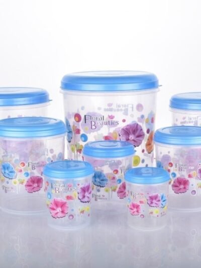 Air Tight Plastic Container Set – 8 Pcs Food Storage | Velvet Wheels