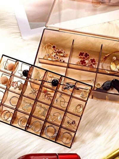 Acrylic Jewelry Box – 30 Compartment Dustproof Organizer | Organivo