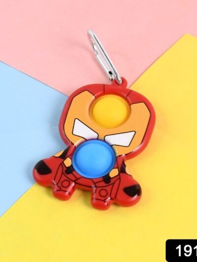 Iron Man Pop It Keychain – Compact Fidget Stress Relief Toy