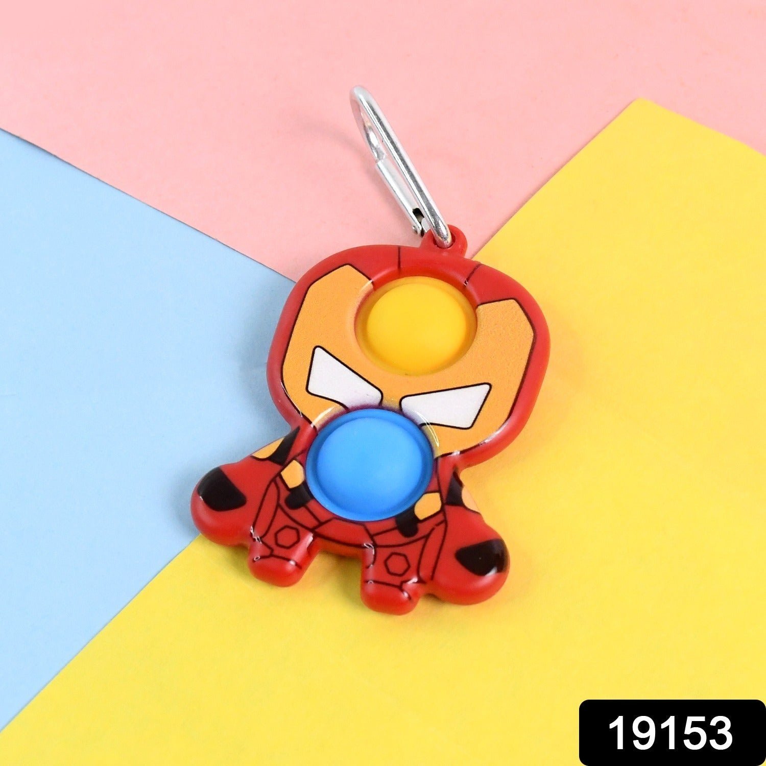 Iron Man Pop It Keychain – Compact Fidget Stress Relief Toy