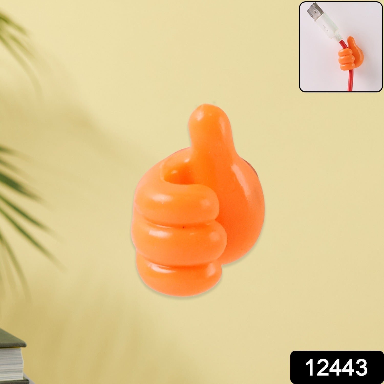 Hand-Shaped Silicone Wall Clip – Durable Organiser for Keys & Cables
