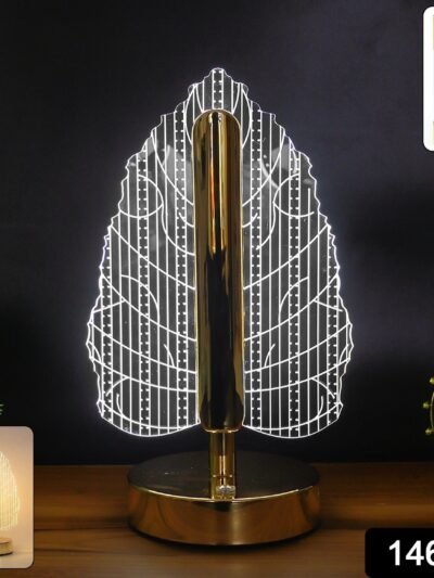 LED Table Lamp – Elegant Leaf Design with USB Rechargeable Base