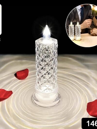 LED Crystal Candle Light – Flameless Safe Decorative Glow