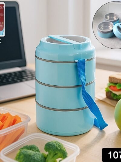 Insulated Lunch Box Set – 3 Layers with Leak-Proof Design & Handle