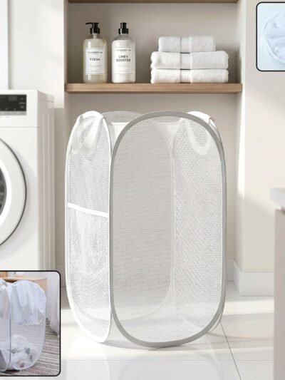 Foldable Mesh Laundry Basket � Space-Saving & Breathable Organizer