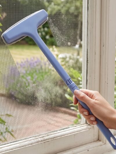 Window Mesh Cleaner – 3-in-1 Dusting Brush | Velvet Wipe