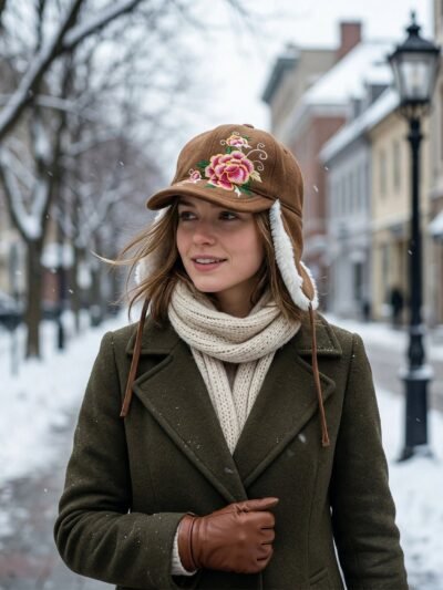 Winter Ear Flap Cap – Warm, Stylish & Adjustable Fit for Women