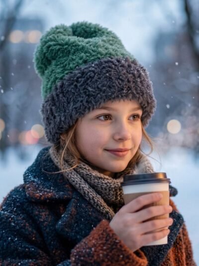 Winter Woolen Beanie Cap – Soft & Warm Fleece Lined Knit Hat