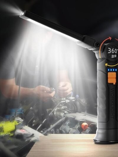 Rechargeable LED Work Light – Compact with Adjustable Arm & Magnetic Base
