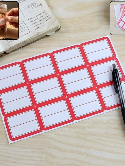 Writable Label Stickers – 50 Sheets Strong Adhesive for Easy Organizing