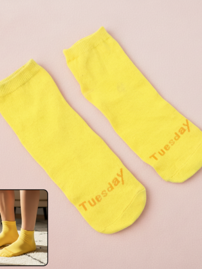 Yellow Casual Socks – Soft Comfort Crew Socks 1 Pair