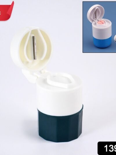 Pill Crusher 4-in-1 with Grinder, Cutter & Water Cup – Compact & Portable