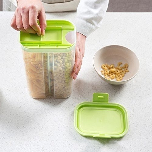 Airtight Food Grain Container – 2 Sections, 2L | Velvet Wheels