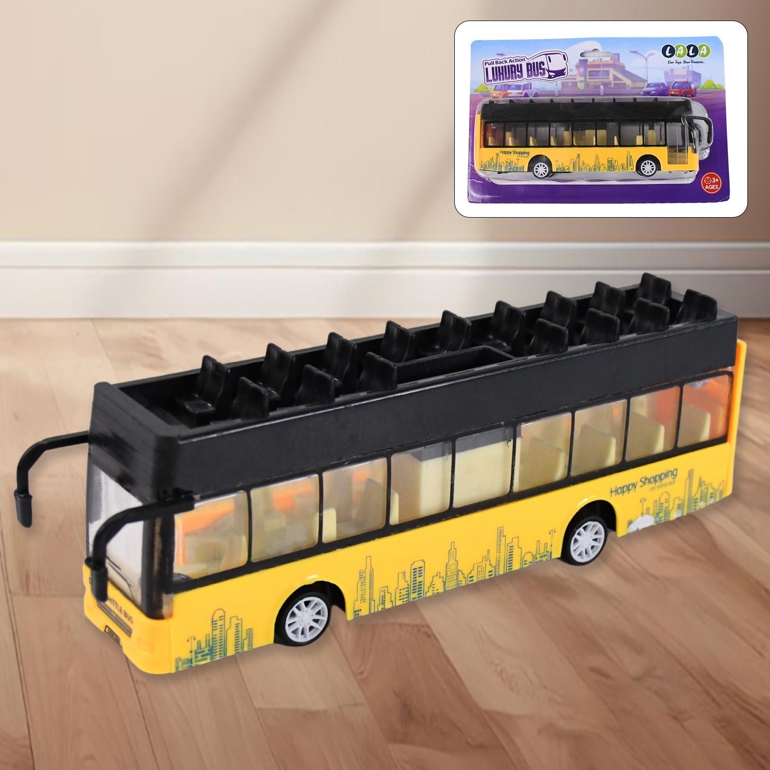 London Double Decker Bus Toy – Die-Cast Alloy with Pull-Back Action