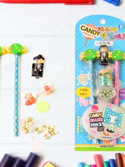 Candy Themed Pencil Set – Fun Kids Stationery Combo with Accessories