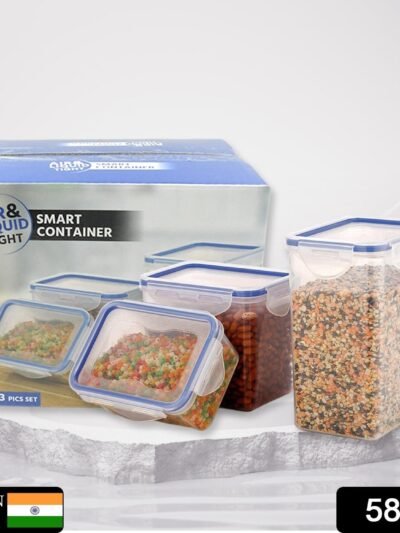 Airtight Food Storage Containers – Set of 3 with Leak-Proof Lids | Organivo