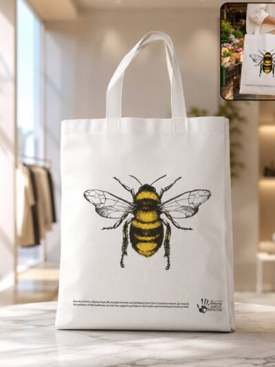 Multipurpose Bee Print Carry Hand Bag � Eco-Friendly & Spacious