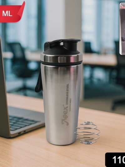 Stainless Steel Gym Shaker Bottle – 1000ml Leak-Resistant Flip Lid