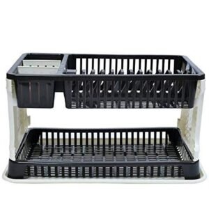 Dish Drying Rack – Water Storing Tray & Utensil Organizer | CookAura