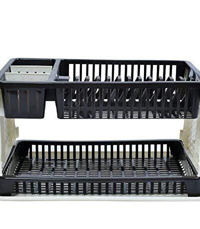 Dish Drying Rack – Water Storing Tray & Utensil Organizer | CookAura