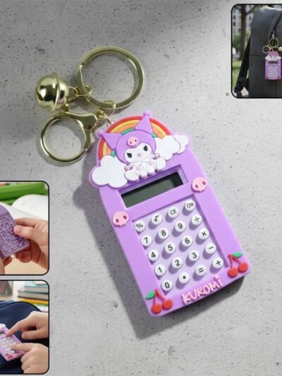 Kuromi Calculator Keychain – Compact Pocket-Sized Digital Calculator