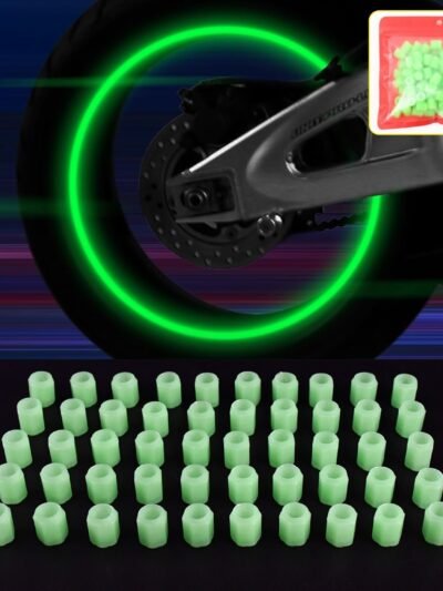 Luminous Glow Tyre Valve Caps 100 Pcs Set – Durable ABS | Velvet Wheels