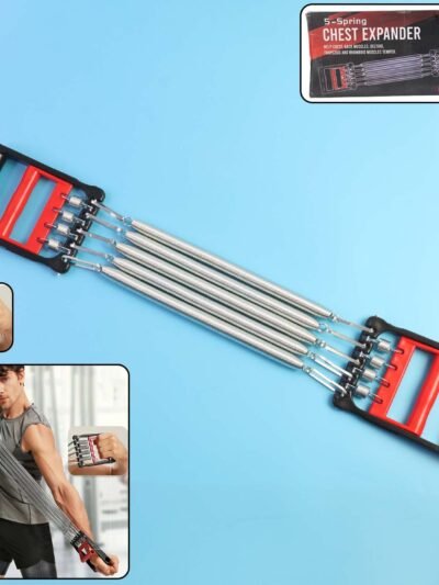 Chest Expander with 5 Adjustable Springs – Home Upper Body Workout