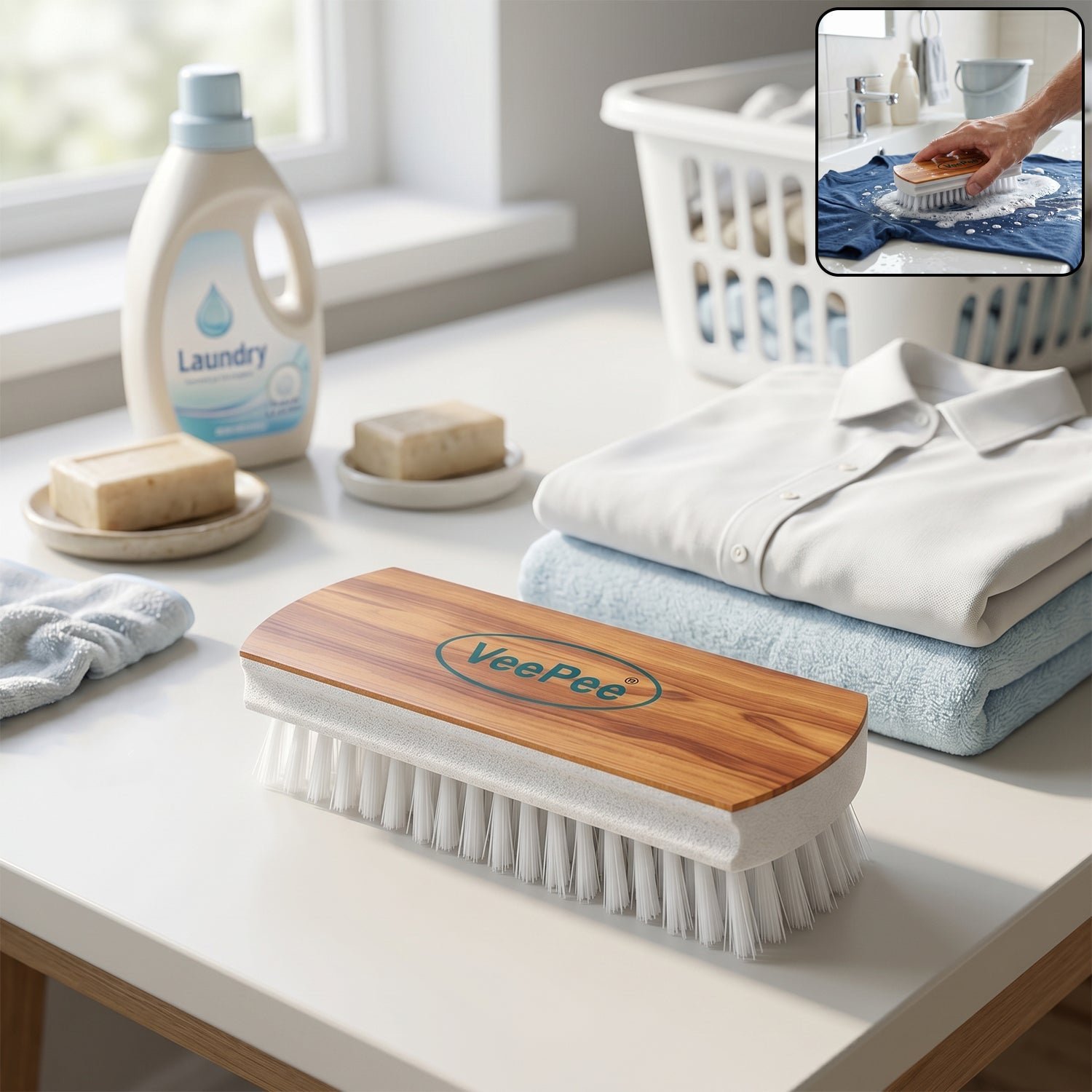 Cloth Washing Brush � Durable Nylon Bristles for Versatile Cleaning