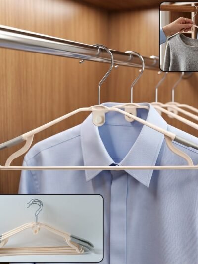 Plastic Clothes Hangers Set � Space-Saving & Non-Slip Design