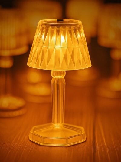 Crystal Table Lamp – Transparent Mini LED Reflection Light | Styleva
