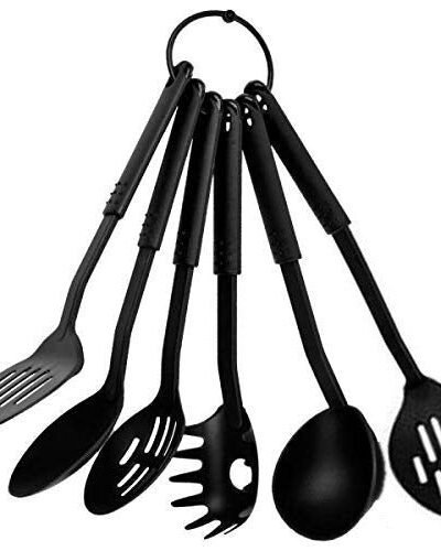 Non-stick Spoon Set – Heat-Resistant Utensils (6 Pc) | Velvet Wipe