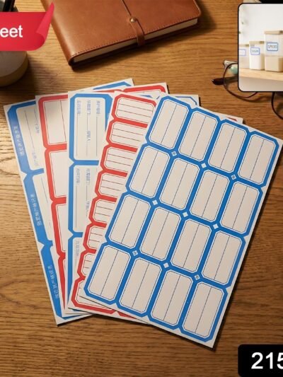 Writable Label Stickers – 5 Sheets for Home & Office Organization