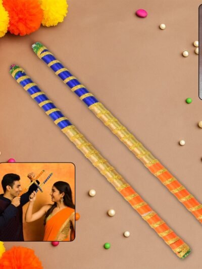 Decorative Dandiya Sticks – Colorful Pair for Navratri Garba