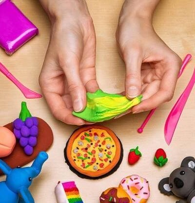 Non-Toxic Dough Clay – 5 Vibrant Colors for Kids | Aditi
