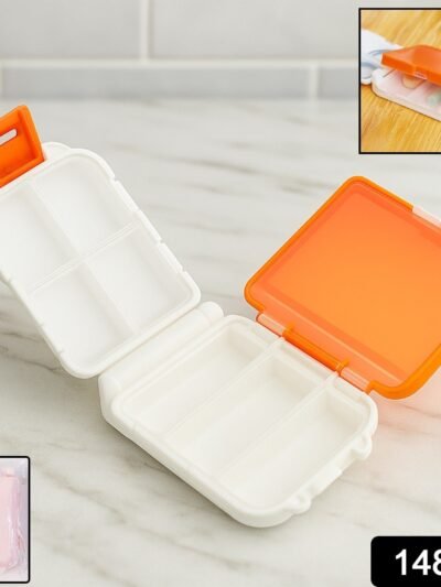 Pill Organizer Box – Dual-Sided with 8 Secure Compartments