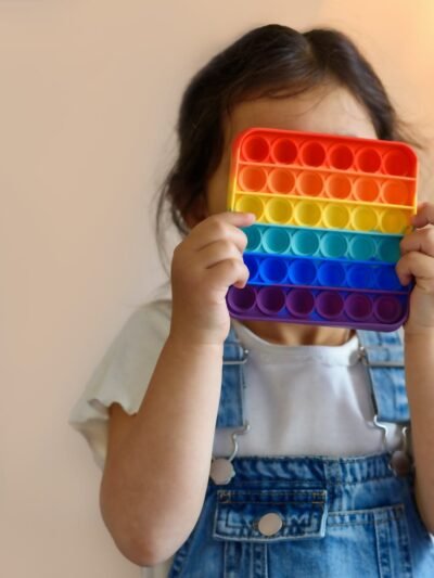 Rainbow Colored Fidget Toy – Stress Relief for Kids & Adults