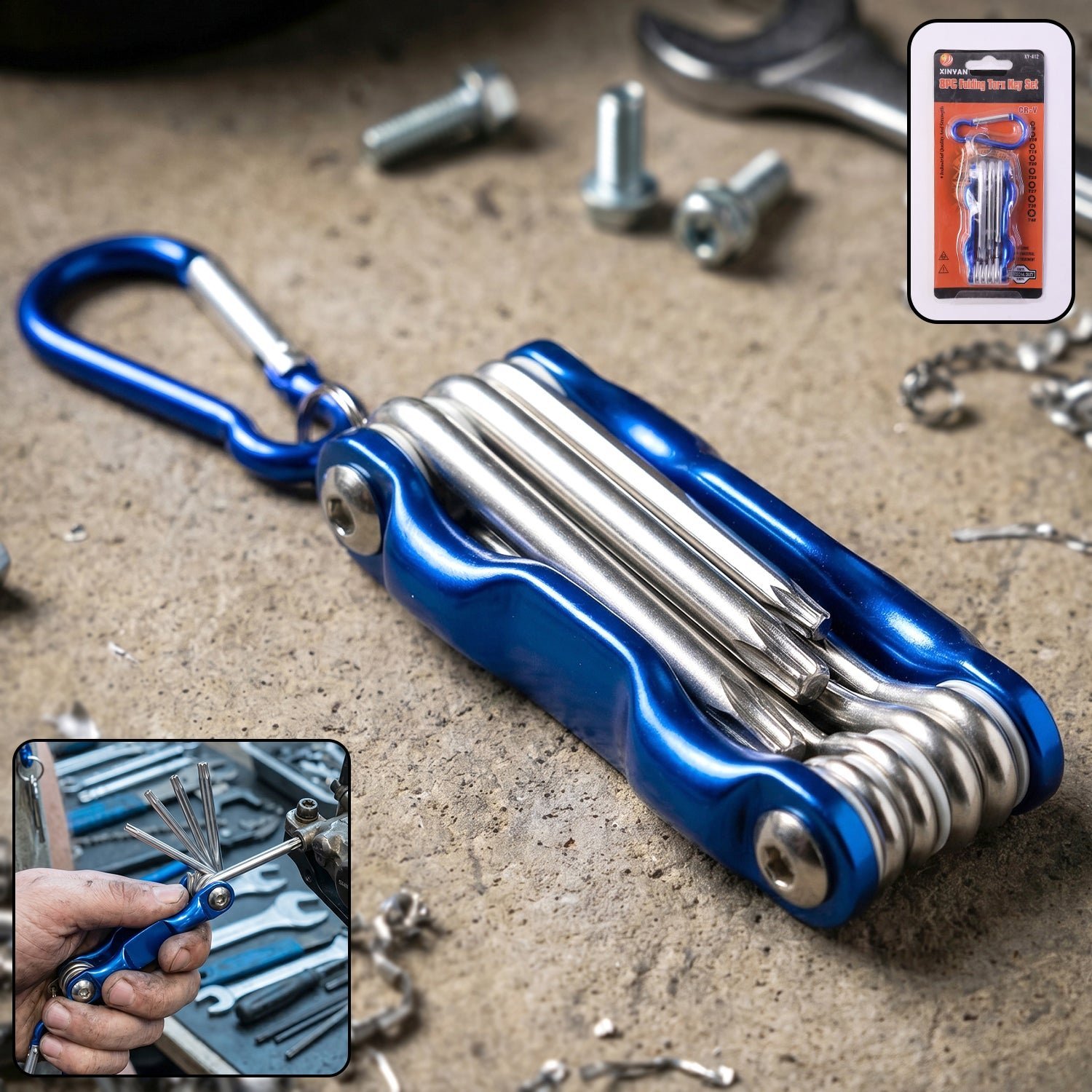 8-in-1 Portable Cycling Repair Tool Kit � Compact & Durable