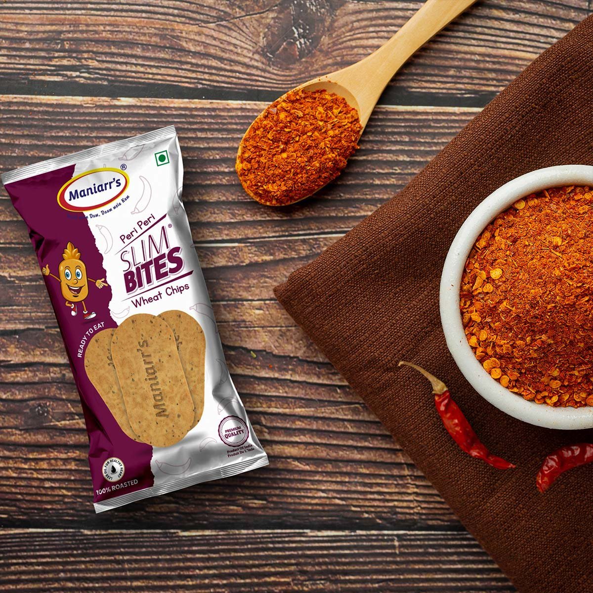 Peri Peri Khakhra � Mini Slim Bites, Healthy Snack | Maniarr's