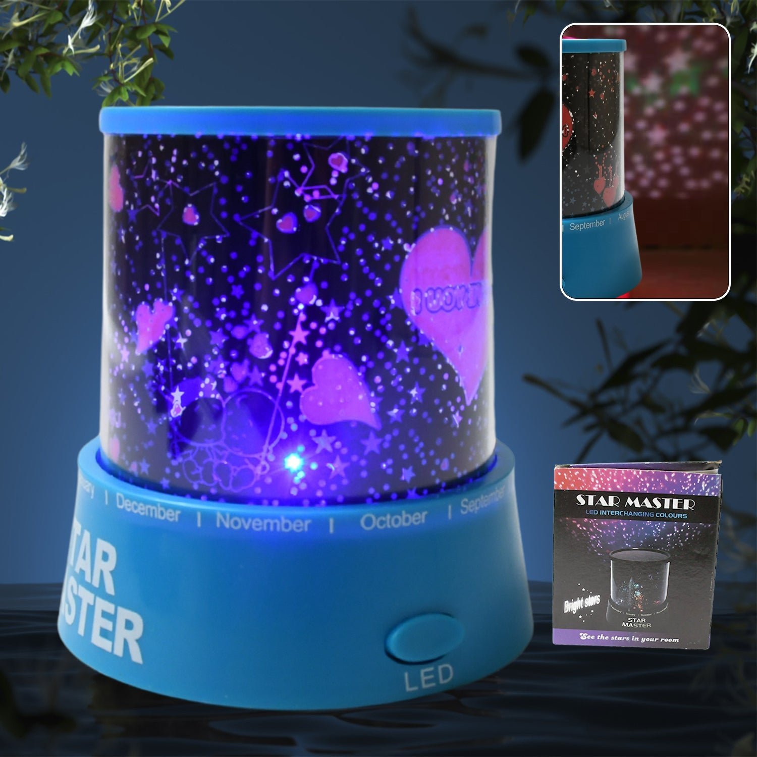 Star Projector Night Light – Rotating LED Lamp with Music |