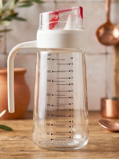 Glass Oil Dispenser Bottle � Auto-Flip Cap & Precise Measurement