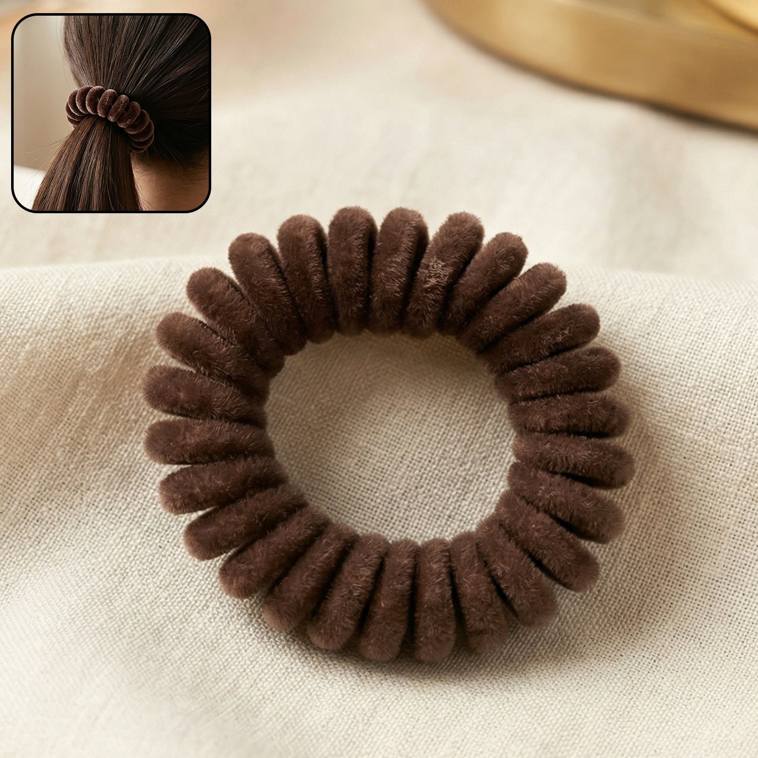 Soft Stretchable Telephone Wire Hair Band � No Crease & Secure Fit