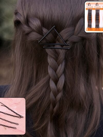 Medium Black Hair Bobby Pins – Strong Non-Slip Grip Set
