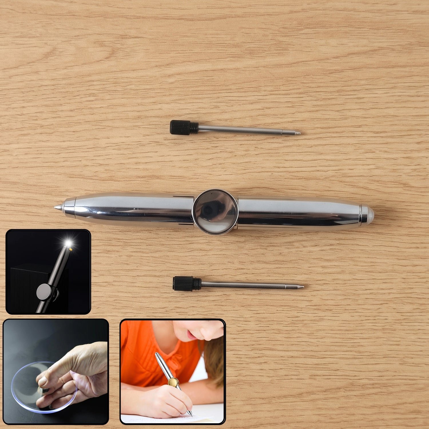 Multifunction Spinner Pen � Stress Relief & Writing with LED light