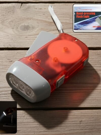 Hand Press Torch – Battery-Free 2-LED Flashlight for Camping