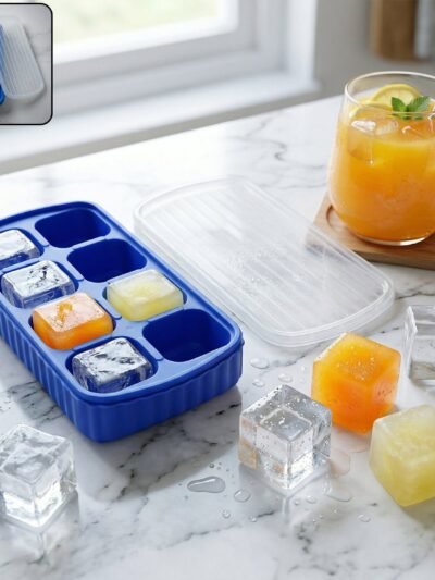Multipurpose Square Ice Cube Tray – Durable & Reusable with Lid