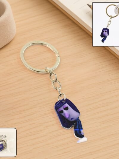 Big Cartoon Character Keychain – Bold Acrylic & Metal Charm