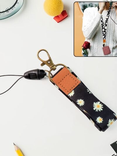 Floral Print Neck Lanyard – Durable & Stylish ID Badge Holder